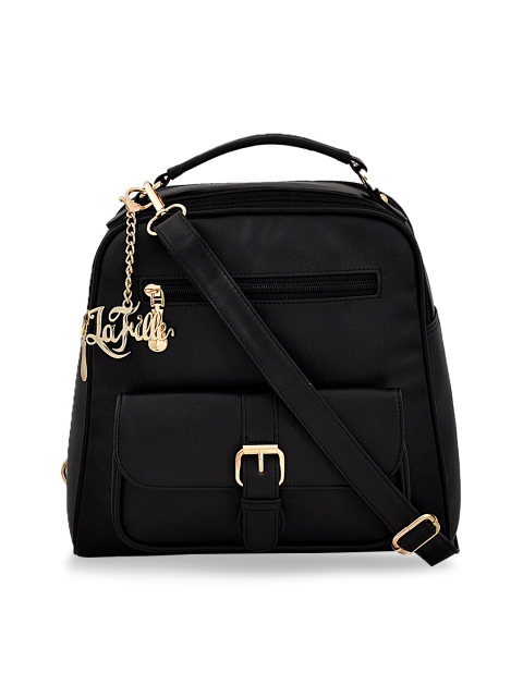 

LaFille Black Solid Sling Bag