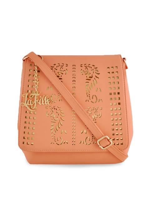 

LaFille Orange Embellished Sling Bag