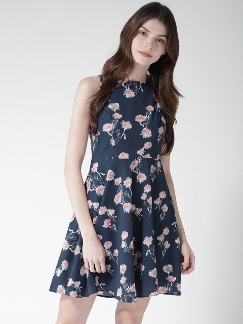 

20Dresses Women Teal Blue Printed Fit & Flare Dress