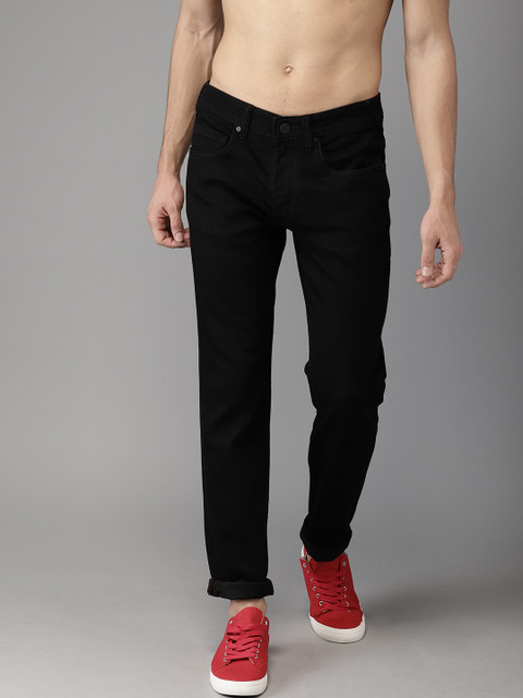 

HERE&NOW Men Black Skinny Fit Mid-Rise Clean Look Stretchable Jeans