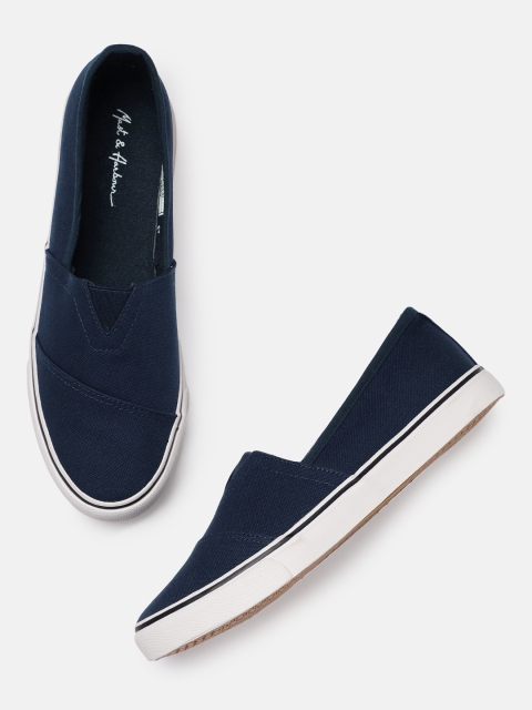 

Mast & Harbour Men Navy Blue Slip-On Sneakers