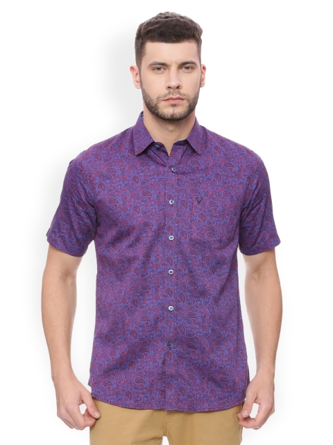 

Allen Solly Men Blue Slim Fit Printed Casual Shirt