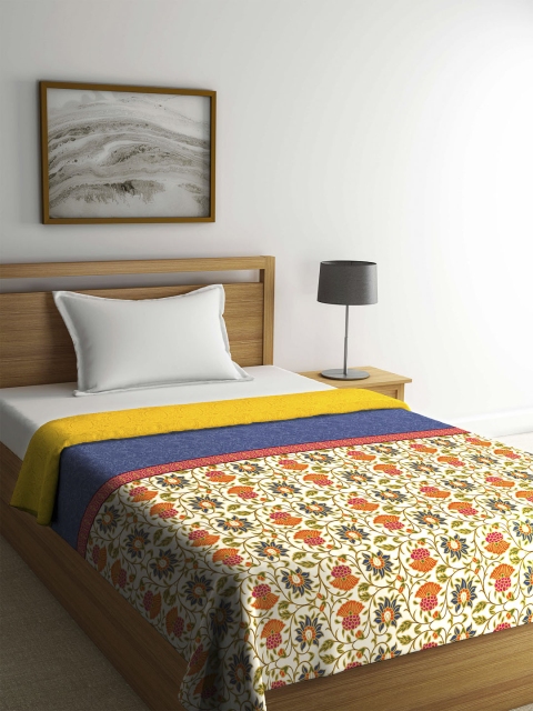 

Portico New York Beige & Orange Ethnic Motifs Mild Winter 120 GSM Single Bed Comforter