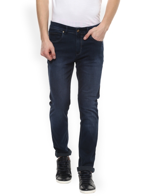 

People Men Blue Slim Fit Mid-Rise Clean Look Jeans