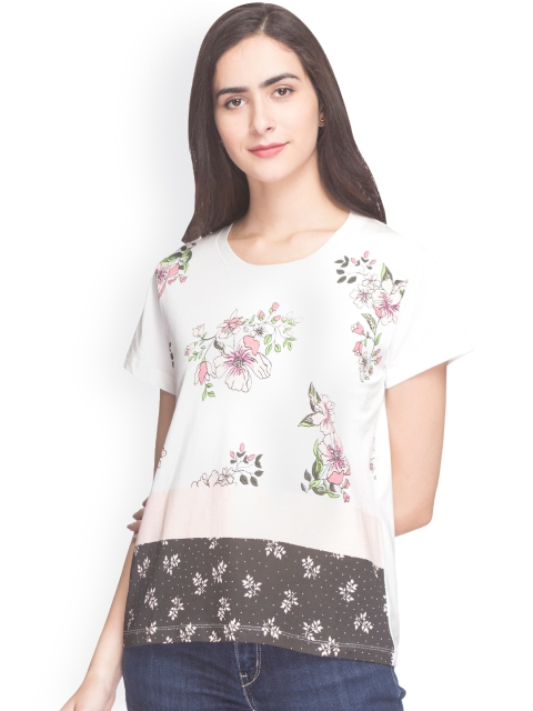 

Globus Women Multicoloured Printed Round Neck T-shirt, Multi