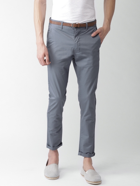 

FOREVER 21 Men Blue Regular Fit Solid Trousers