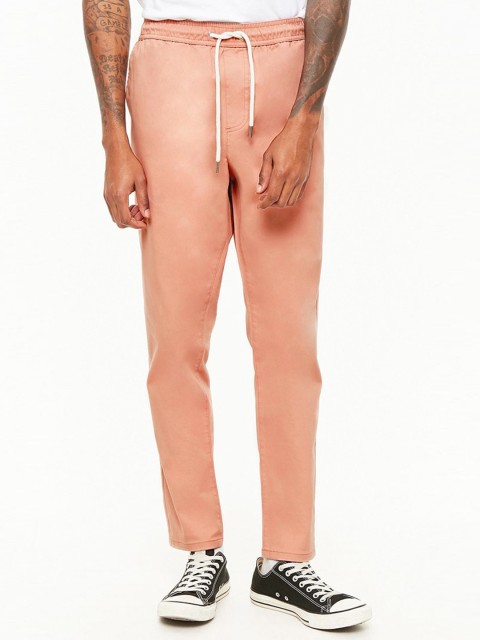 

FOREVER 21 Men Pink Regular Fit Solid Trousers