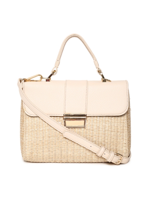 

FOREVER 21 Cream-Coloured Textured Satchel