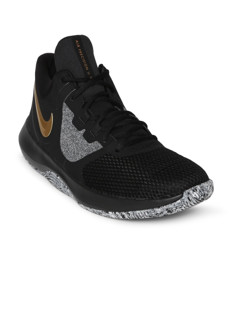 

Nike Men Black Air Precision II Basketball Shoes