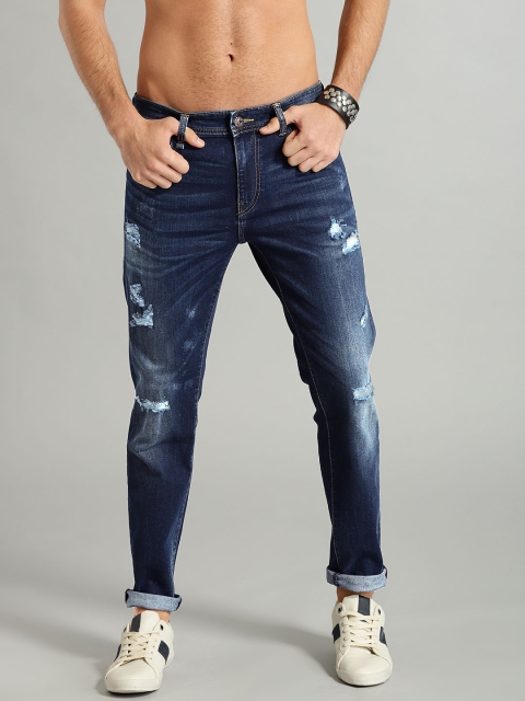 

Roadster Men Blue Skinny Fit Mid-Rise Mildly Distressed Stretchable Jeans