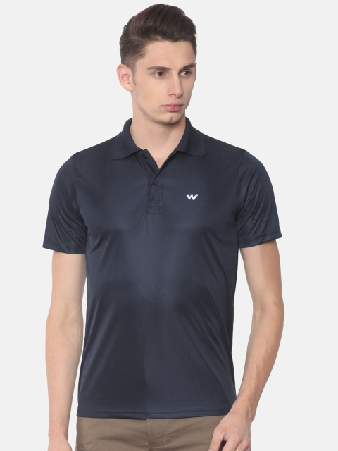 

Wildcraft Men Navy Solid Polo Collar Ess Active T-shirt, Navy blue