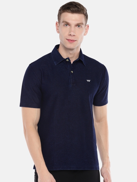 

Wildcraft Men Navy Blue Solid Polo Collar Indi T-shirt