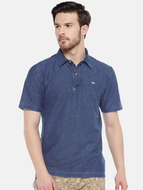 

Wildcraft Men Blue Solid Polo Collar Indi T-shirt