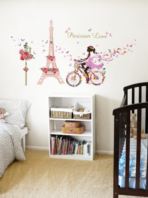 

Cortina Multicoloured Parisian Love Wall Sticker, Multi