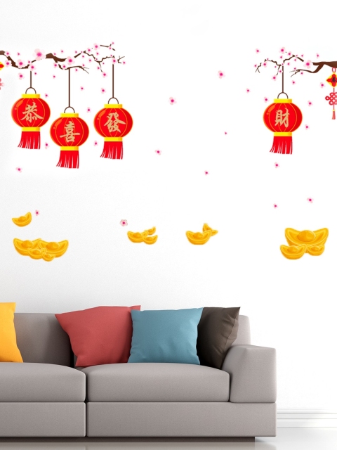 

Cortina Multicoloured Lamps Wall Sticker, Multi