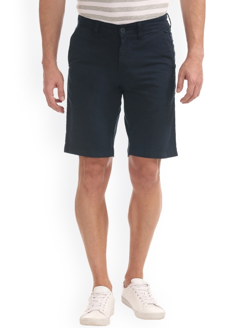 

Nautica Men Navy Blue Solid Slim Fit Regular Shorts