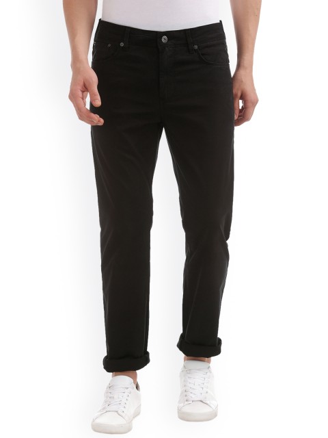 

Nautica Men Black Slim Fit Solid Regular Trousers