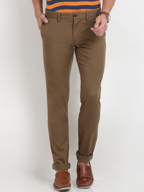 

Indian Terrain Men Brown Brooklyn Slim Fit Solid Chinos