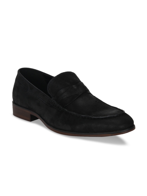 

Red Tape Men Black Leather Loafers