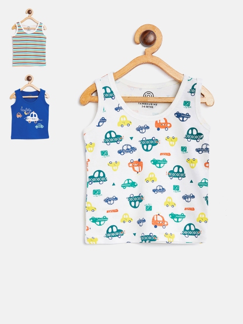 

TAMBOURINE Boys Pack of 3 Assorted Sleeveless T-shirts