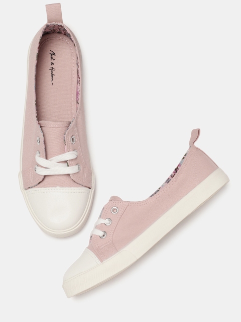 

Mast & Harbour Women Peach-Coloured Sneakers