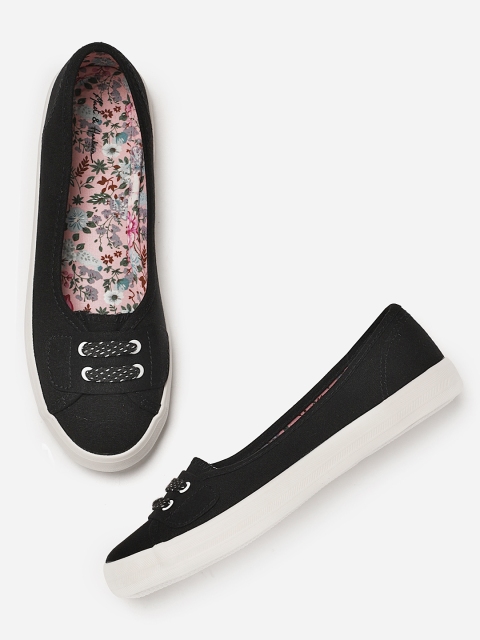 

Mast & Harbour Women Black Slip-On Sneakers