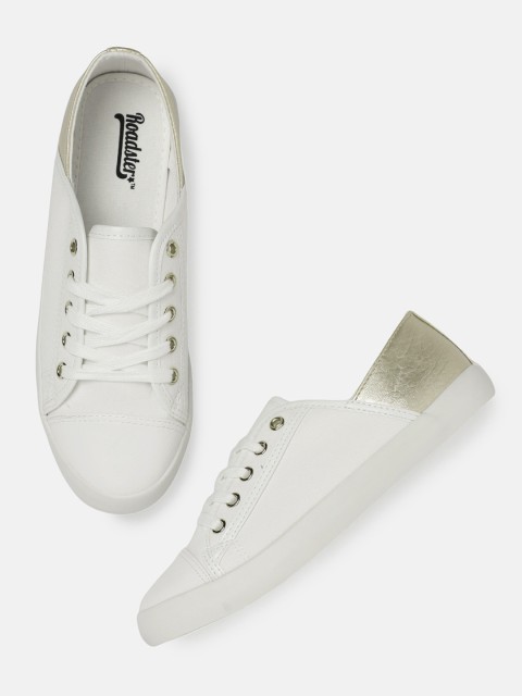 

Roadster Women White Slip-On Sneakers