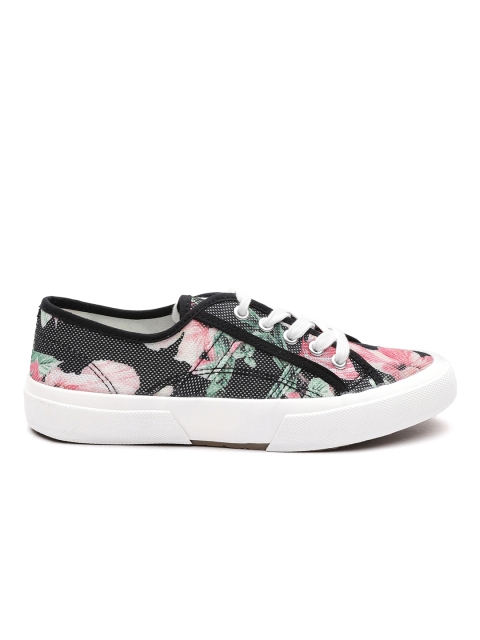 

ether Women Black & Pink Printed Sneakers