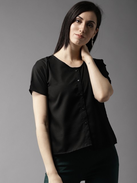 

HERE&NOW Women Black Solid Top