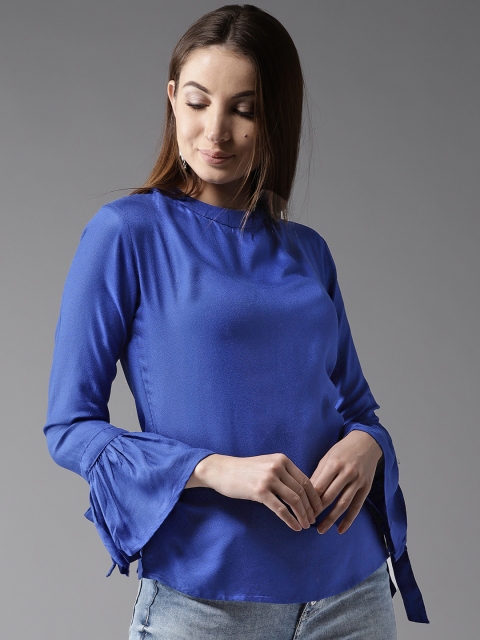 

Moda Rapido Women Blue Solid Top