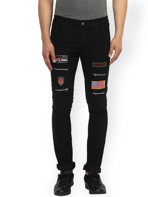 

Estrolo Men Black Slim Fit Mid-Rise Clean Look Jeans