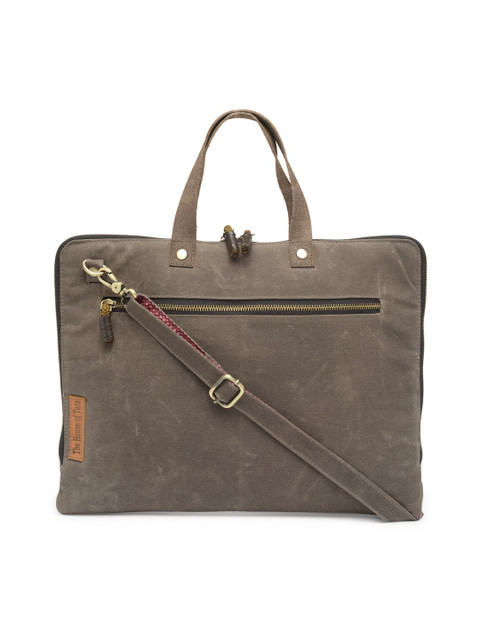 

The House of Tara Unisex Grey Solid Laptop Bag