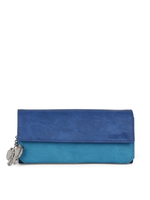 

Butterflies Women Blue Solid Two Fold Wallet