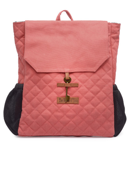

The House of Tara Women Pink Solid Backpack