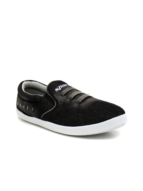

Sparx Men Black Slip-On Sneakers