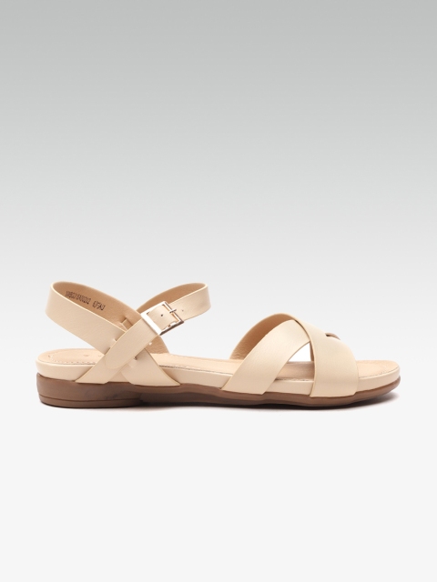 

Van Heusen Women Beige Solid Open Toe Flats