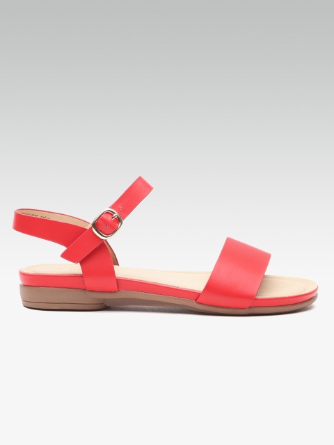 

Van Heusen Women Red Solid Open Toe Flats