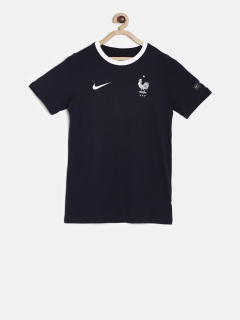 

Nike Boys Navy Blue Solid Round Neck T-shirt