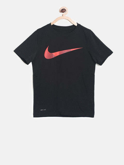 

Nike Boys Black Printed Round Neck T-shirt
