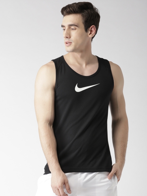 

Nike Men Black AS DRY SL Crossover Solid Basketball T-shirt