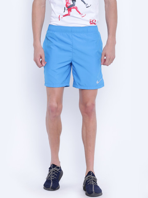 

Nike Blue Solid AS BF Challenger Running Shorts