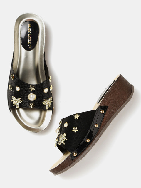 

Marc Loire Women Black Embellished Wedges