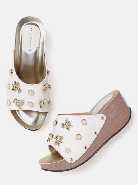 

Marc Loire Women White Embellished Sandals