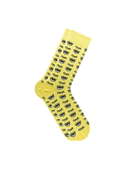 

Soxytoes Women Yellow Patterned Socks