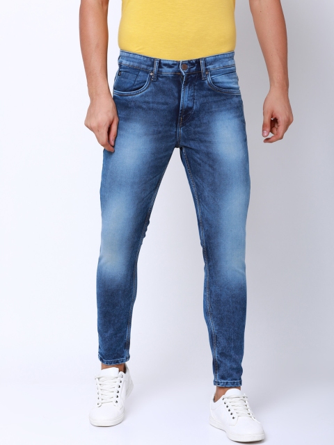 

LOCOMOTIVE Men Blue Tapered Fit Mid-Rise Clean Look Stretchable Jeans