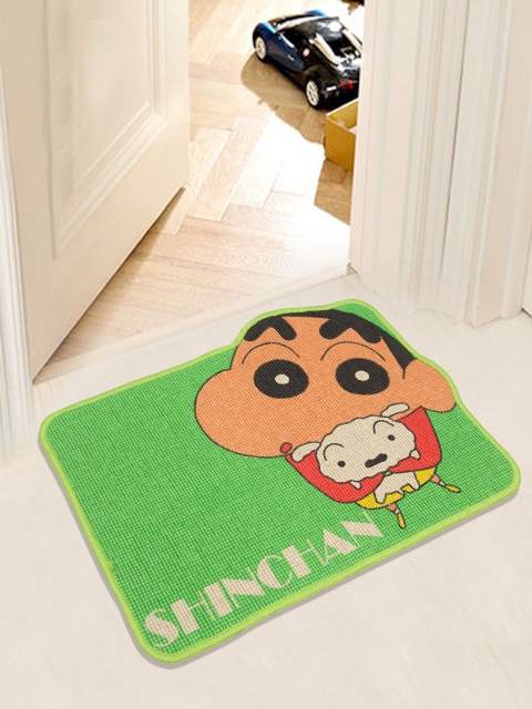 

Saral Home Green Chinchan Print Jute-Cotton Doormat