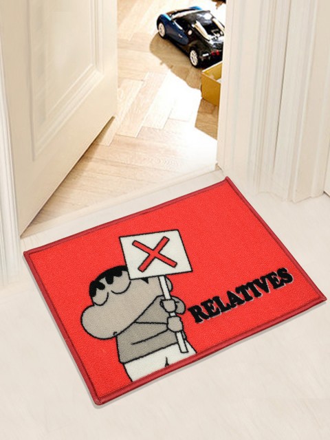 

Saral Home Red and Grey Shinchan Print Anti-Skid Doormat