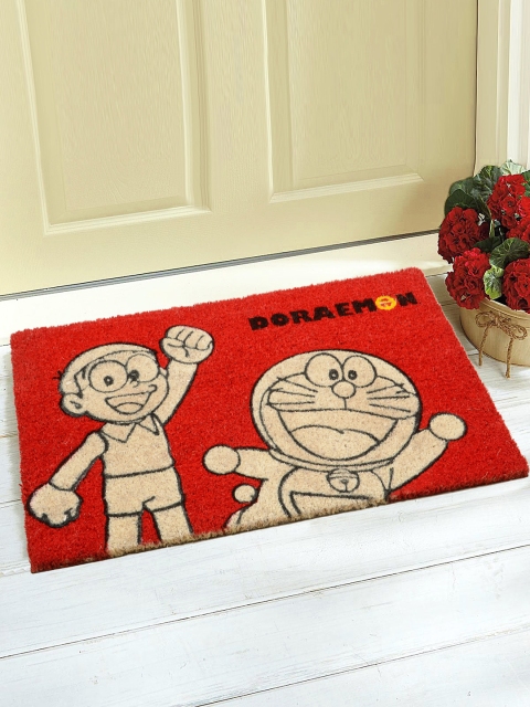 

Saral Home Doraemon Heavy Duty Coir Printed Door Mat, Red
