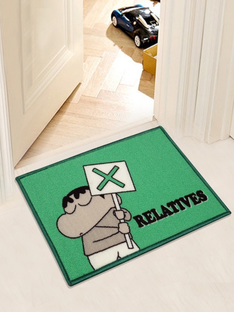 

Saral Home Green & Grey Shinchan Print Anti-Skid Doormat