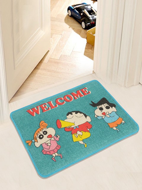 

Saral Home Multicoloured Shinchan Print Anti-Skid Jute-Cotton Doormat, Multi
